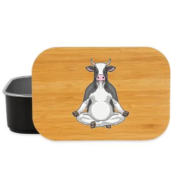 Kuh Yoga Fitness Meditation - Lunch Box - Schwarz - Vorne
