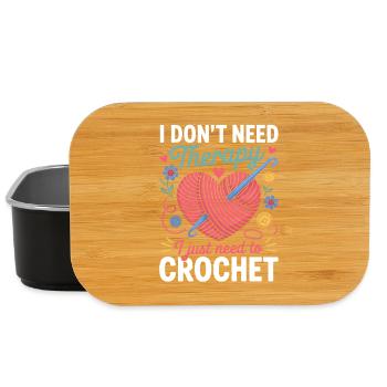 Du crochet de cœur de fil au lieu de la thérapie - Boîte à goûter - noir - Devant