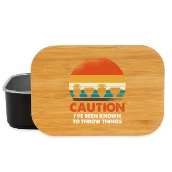 Retro Sunset Pots - Lunch Box - black - Front