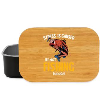Stress due to too little fishing - Lunch Box - black - Front