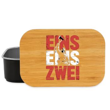 Fire Brigade Saying – 112 Emergency Call Hero in Action - Lunch Box - black - Front