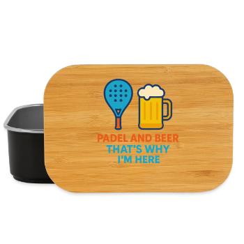 Padel And Beer That's Why I'm Here Fun Padel - Lunch Box - black - Front