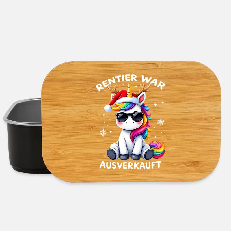 Rentier War Ausverkauft Weihnachten Einhorn - Lunch Box - Schwarz