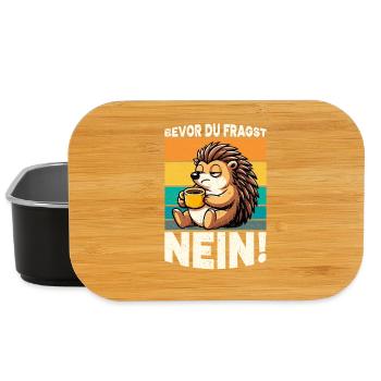 Bevor Du Fragst Nein Igel Schlechte Laune - Lunch Box - Schwarz - Vorne