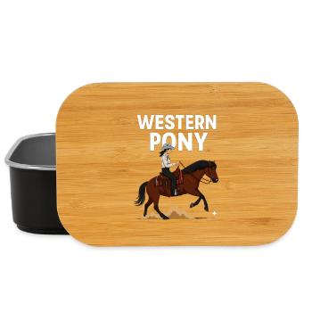 Cavalier de poney western - Boîte à goûter - noir - Devant