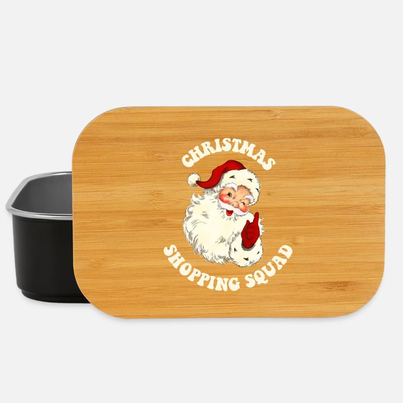 Weihnachts-Shopping-Trupp - Lunch Box - Schwarz