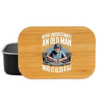 Never Underestimate Old Man DJ - Lunch Box - black - Front