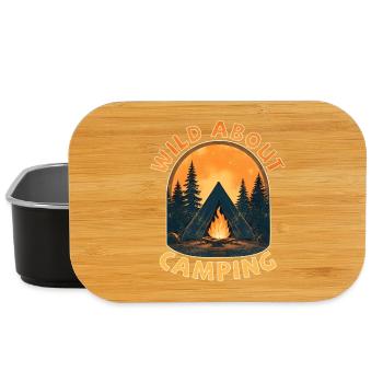 Wild about camping - Lunch Box - black - Front