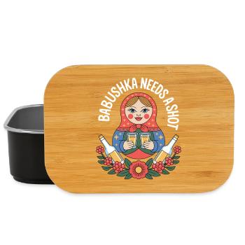 Babuschka mit Shots Motiv - Lunch Box - Schwarz - Vorne