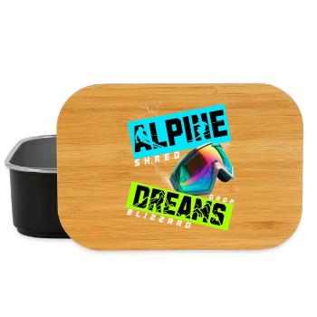 Alpine Dreams Ski Snowboard Shred Design - Lunch Box - Schwarz - Vorne