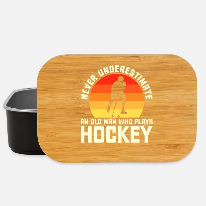 Hockey Eishockey Eishockeyspieler Geschenk - Lunch Box - black