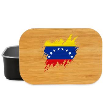 Drapeau du Venezuela, style déchiré - Boîte à goûter - noir - Devant