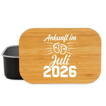 Werdende Mutter ANKUNFT IM JULI 2026 Lustig - Lunch Box - Schwarz - Vorne