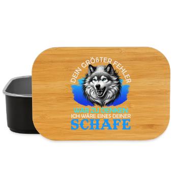 Wolf Spirit DEIN GRÖSSTER FEHLER Lustiges - Lunch Box - Schwarz - Vorne