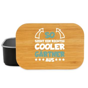 Really Cool Gardener Funny Saying Gift - Lunch Box - black - Front