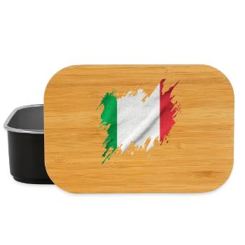 Drapeau italien, style déchiré - Boîte à goûter - noir - Devant