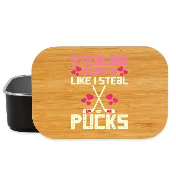 Hockey Eishockey Eishockeyspieler Geschenk - Lunch Box - black - Front