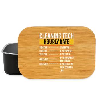 Cleaning Tech Hourly Rate Housekeeping - Lunch Box - black - Front