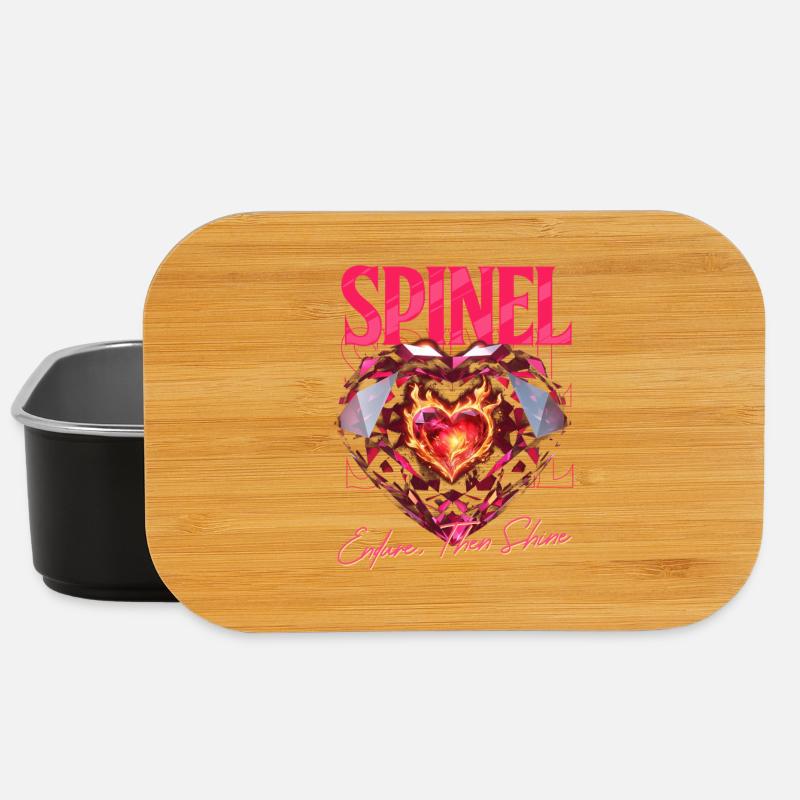 Birthstone August Spinel - Lunch Box - black