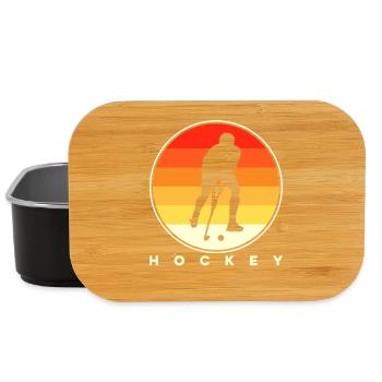 Hockey Eishockey Eishockeyspieler Geschenk - Lunch Box - black - Front