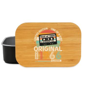 1966 Vintage Jahrgang Geburtstag Retro Geschenk - Lunch Box - Schwarz - Vorne