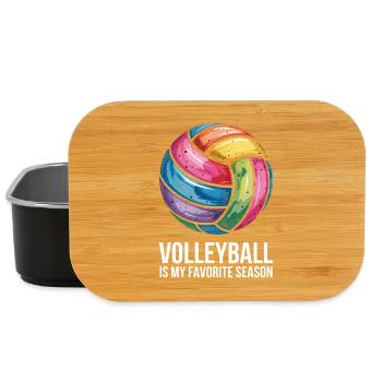 Le volley-ball est ma saison préférée - Boîte à goûter - noir - Devant