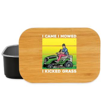 I Came I Mowed I Kicked Grass - Lunch Box - black - Front