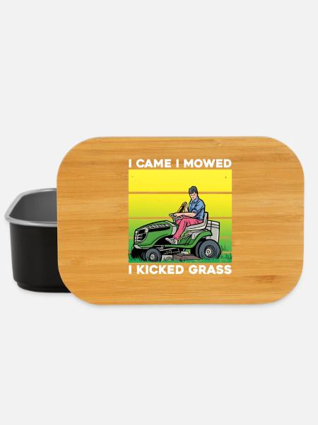 I Came I Mowed I Kicked Grass - Lunch Box - black