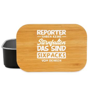 Investigative Reporter Journalist Forehead Wrinkles - Lunch Box - black - Front
