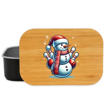 BOwling Weihnachten Sport Weihnachtsmann - Lunch Box - Schwarz - Vorne