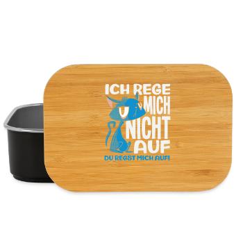 Ich rege mich nicht auf – du regst mich auf - Lunch Box - Schwarz - Vorne
