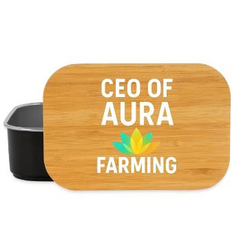 CEO OF AURA FARMING Funny Saying  - Lunch Box - black - Front