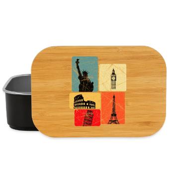 World trip - Lunch Box - black - Front