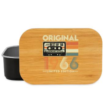 Original 1966 Jahrgang Vintage Geburtstag Retro - Lunch Box - Schwarz - Vorne