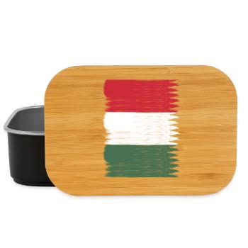 Ungarn Flagge Karte  - Lunch Box - Schwarz - Vorne