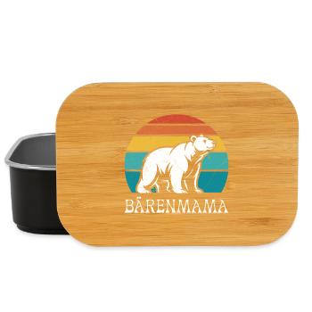 Werdende Mutter BÄRENMAMA Bald Mama Lustiges - Lunch Box - Schwarz - Vorne