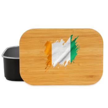 Drapeau de la Côte d’Ivoire dans un style déchiré - Boîte à goûter - noir - Devant