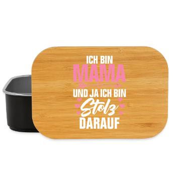 Ich Bin Mama Und Ja Ich Bin Stolz Darauf - Boîte à goûter - noir - Devant