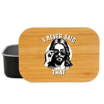 Jesus, I Never Said That, Jesus Christus - Lunch Box - Schwarz - Vorne