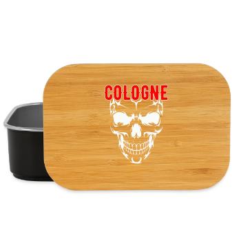 Kölner Schädel mit roter COLOGNE Schrift - Lunch Box - Schwarz - Vorne