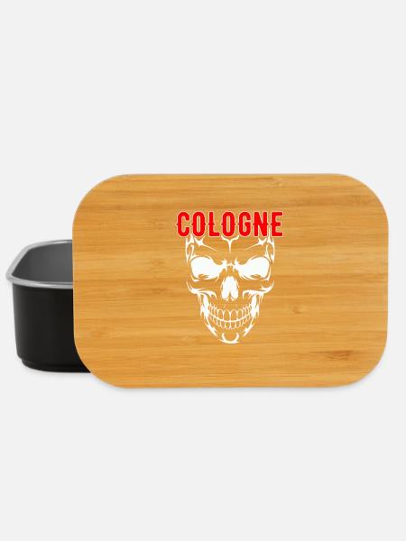 Kölner Schädel mit roter COLOGNE Schrift - Lunch Box - Schwarz