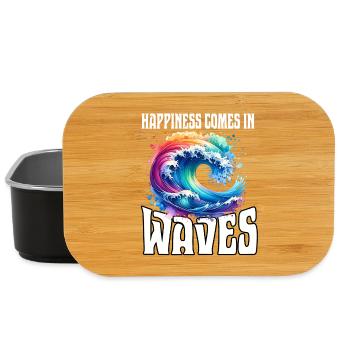 Le bonheur vient par vagues - Boîte à goûter - noir - Devant
