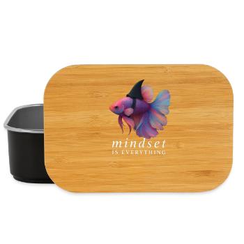 Mindset Fighting Fish Helm, Motivationsspruch - Lunch Box - Schwarz - Vorne