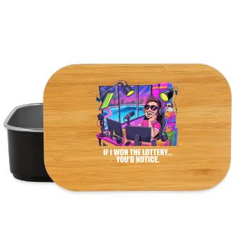 Funny If I Won The Lottery You'd Notice Yacht boat - Lunch Box - black - Front