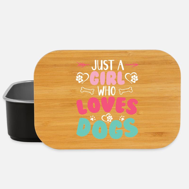 Chiens Chien Amoureux Chien Propriétaire Cadeau - Boîte à goûter - noir
