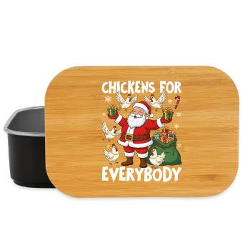 Des poulets pour tout le monde - Boîte à goûter - noir - Devant