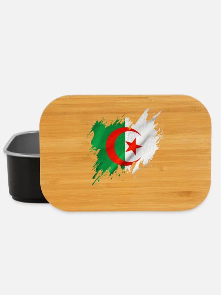 Drapeau de l’Algérie, style déchiré - Boîte à goûter - noir