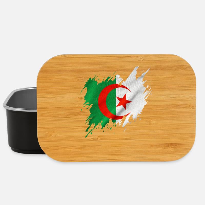 Drapeau de l’Algérie, style déchiré - Boîte à goûter - noir