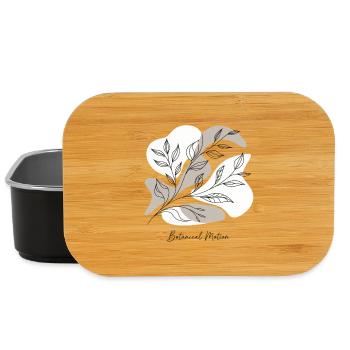 Botanische Linienkunst - Lunch Box - Schwarz - Vorne