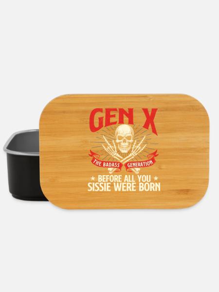 Gen X Badass Generation Retro Nostalgie Zitat - Lunch Box - Schwarz